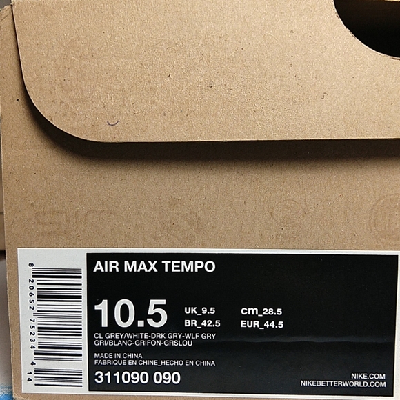 Nike Air Max Tempo retro cool grey men's 10.5 - Picture 8 of 8